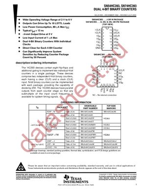 SN74HC393DRE4 datasheet  